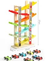 Wooden Race Car Ramp Toy for Kids - Image 19