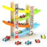 Wooden Race Car Ramp Toy for Kids