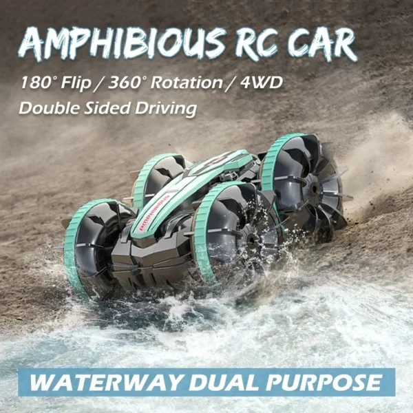 Amphibious RC Car  Double-sided Flip Radio 4WD