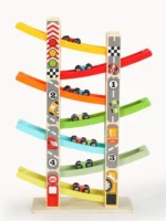 Wooden Race Car Ramp Toy for Kids - Image 16