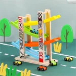 Wooden Race Car Ramp Toy for Kids - Image 10