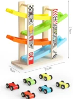Wooden Race Car Ramp Toy for Kids - Image 18