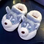 Husky Dog Plush Slippers - Image 5