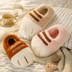 Cat Paw Plush Plush Slippers - Image 3