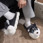 Husky Dog Plush Slippers - Image 4