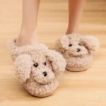 Poodle Dog Plush Slippers