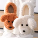 Poodle Dog Plush Slippers - Image 3