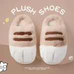 Cat Paw Plush Plush Slippers - Image 6