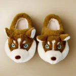 Husky Dog Plush Slippers - Image 8