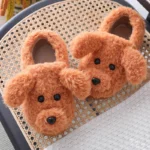 Poodle Dog Plush Slippers - Image 4