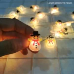 Runtowo Santa Claus Snowman LED Light String Christmas Decoration For Home Xmas Tree Ornament 2025 Navidad Gift 2026 New Year - Image 5