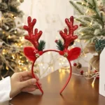 Glitter Reindeer Antlers Headband - Christmas Party Hair Accessory Gift - Image 4