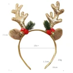 Glitter Reindeer Antlers Headband - Christmas Party Hair Accessory Gift - Image 6