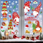 Christmas Window Sticker Set – 136pcs Elf, Snowman, Reindeer & Santa Designs - Image 4