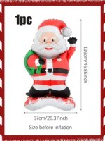 1pc Santa Claus Foil Balloon – Standing Christmas Balloon Decoration - Image 6