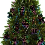 DIY Christmas Scratch Art Tree Ornaments – Santa Claus & Snowflake Hanging Pendants - Image 3