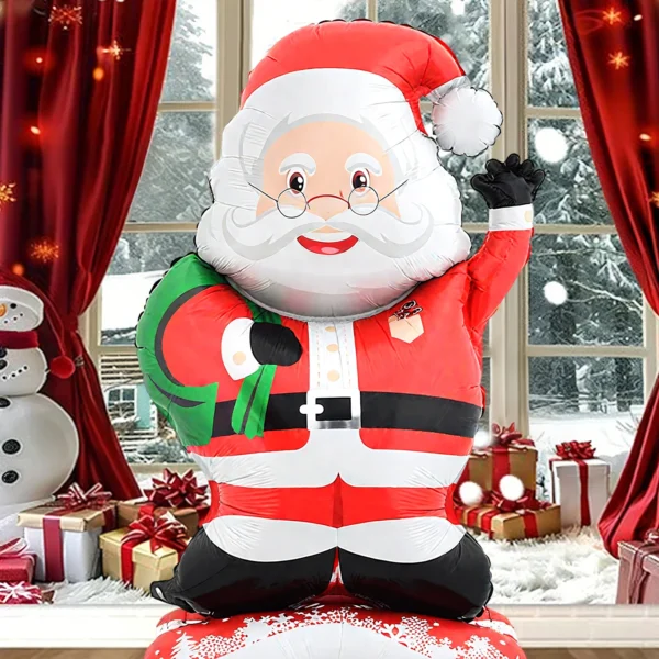 1pc Santa Claus Foil Balloon – Standing Christmas Balloon Decoration