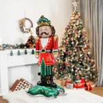 Nutcracker Soldier & Street Light Foil Balloons – 2pcs Standing Christmas Decorations - Image 3
