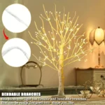 Versatile LED Birch Tree Light | Warm White 144 Count | Christmas, New Year & Easter Decor Gift - Image 4