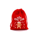 1pc Red Velvet Santa Gift Bag – Christmas Drawstring Pouch for Candy - Image 5