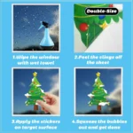 Christmas Window Sticker Set – 136pcs Elf, Snowman, Reindeer & Santa Designs - Image 5