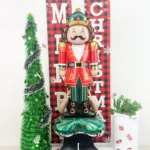 Nutcracker Soldier & Street Light Foil Balloons – 2pcs Standing Christmas Decorations - Image 5