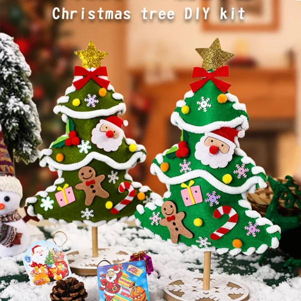 DIY Christmas Tree Craft Kit for Kids – Handmade Holiday Decoration Toy – Christmas Tree Ornament